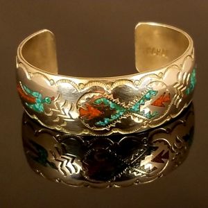 Sterling silver Native American bracelet
